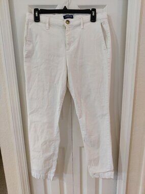 Nautica Women's White Ankle Trouser Pants Size 10